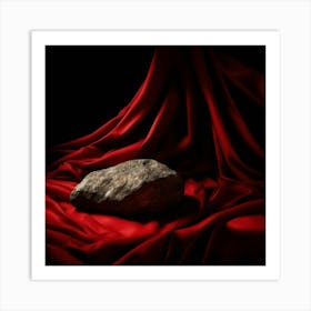 Rock On Red Cloth Art Print