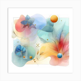 Abstract Watercolor Painting 19 Art Print