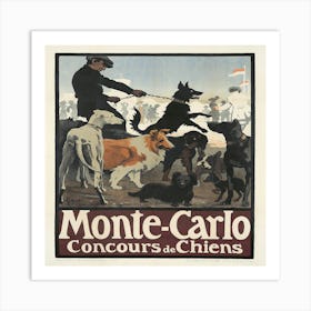 Monte Carlo, Concours De Chiens (Ca Art Print