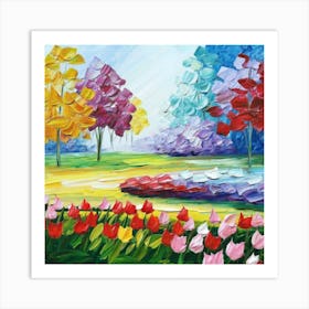 a flower garden in spring 17 Art Print