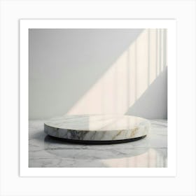 Round Marble Table 1 Art Print