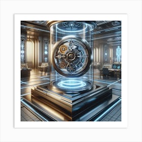 Futuristic Clock Art Print