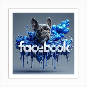 Facebook Logo 3 Art Print