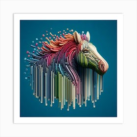 Abstract Horse Head Art Print