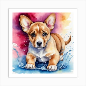 Corgi Puppy Art Print