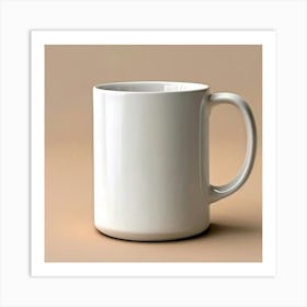 Mock Up Mug Blank Plain Ceramic Customizable Unadorned Empty Clean Simple Minimalist Mo (19) Art Print