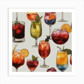 Default Cocktails As Works Of Art Aesthetic 2 Art Print