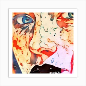 Abstract Face Painting 1 Art Print