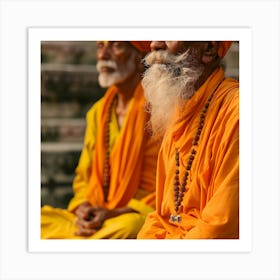 Two Hindu Monks Art Print