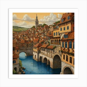 Slovenian City Art Print