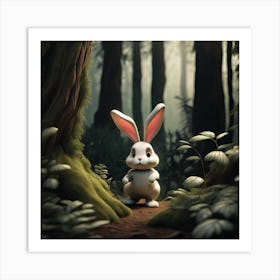 Rabbit In The Woods 23 Art Print