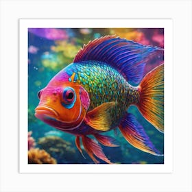 Rainbow Fish Art Print