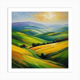 Sunset In The Hills 1 Art Print