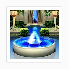 Fountain In The Garden 3 Art Print