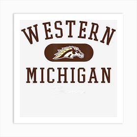 Western Michigan Broncos Varsity Pink Officially Licensed Art Print