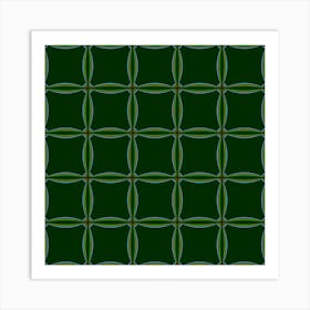 Background Pattern Design Geometric Green Art Print