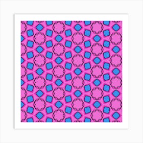 Pattern Pink Stars Texture Seamless 1 Art Print