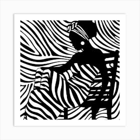 Zebra Woman Art Print