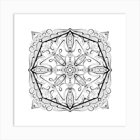 Mandala Hand Drawn Motif Art Print