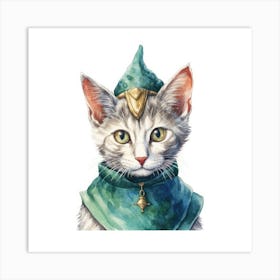 Elf Cat Portrait 2 Art Print