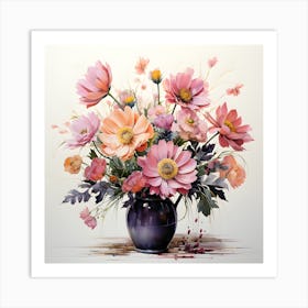 Serene Watercolor Serenade 1 Art Print