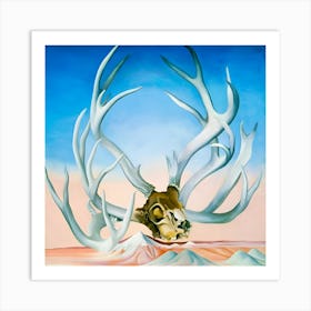 Georgia OKeeffe - Deers Skull with Pedernal, 1936 Art Print