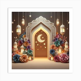 Ramadan Kareem Mubarak Lanterns 5 Art Print