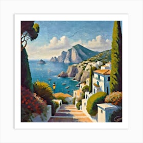 Stairs To The Sea Art Print