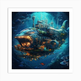 Underwater City Art Print