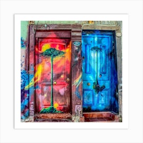 Colorful Doors Art Print