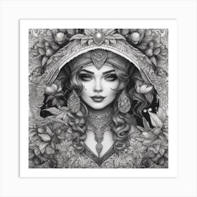 Tribal Mrs Clause Art Print