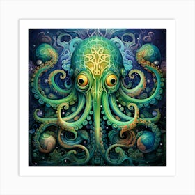 Octopus Psychedelic Art Print