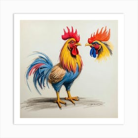 Rooster 15 Art Print