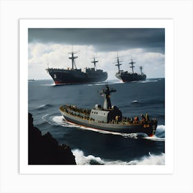 Naval Warfare - Ships at Sea 19 Art Print