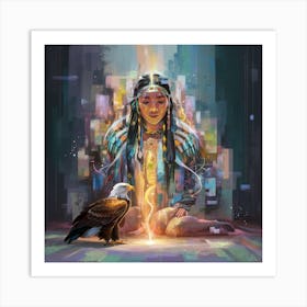 Eagle Woman Art Print