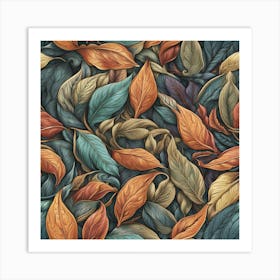 Autumn Leaves Pattern #5 Art Print