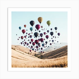 Hot Air Balloons In The Sky 3 Art Print