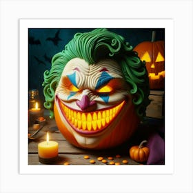 Joker Pumpkin 2 Art Print