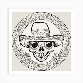 Day Of The Dead Skull 62 Art Print