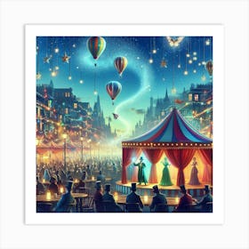 Circus At Night Art Print