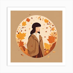 Autumn Girl Art Print