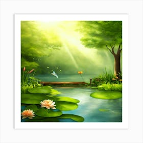 Lily Pond 2 Art Print