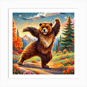 Bear Dance 1 Art Print