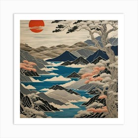 Japanese idyll Art Print