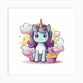 Cute Unicorn 415 Art Print