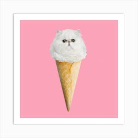 Kitty Ice #1 Square Art Print