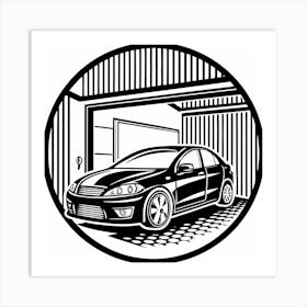 Car In Garage 6 Art Print