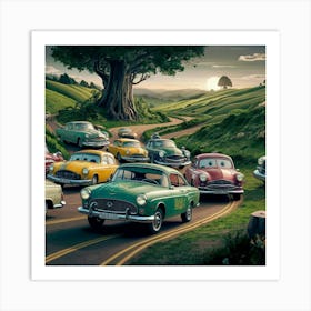 Cars On The Road Art Print