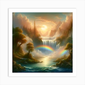 Mythical Waterfall 4 Art Print