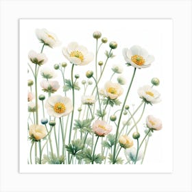 Flowers of buttercup Art Print